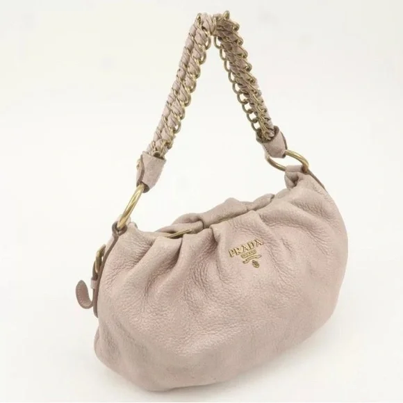 ✨💎PRADA💎✨Metallic Suede Hobo w/ Braided Strap w/ COA and Dustbag